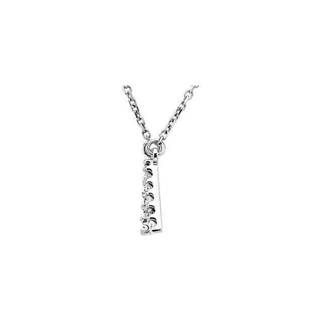 14k Gold 1/8 CTW Diamond Alphabet Initial Letter A Necklace
