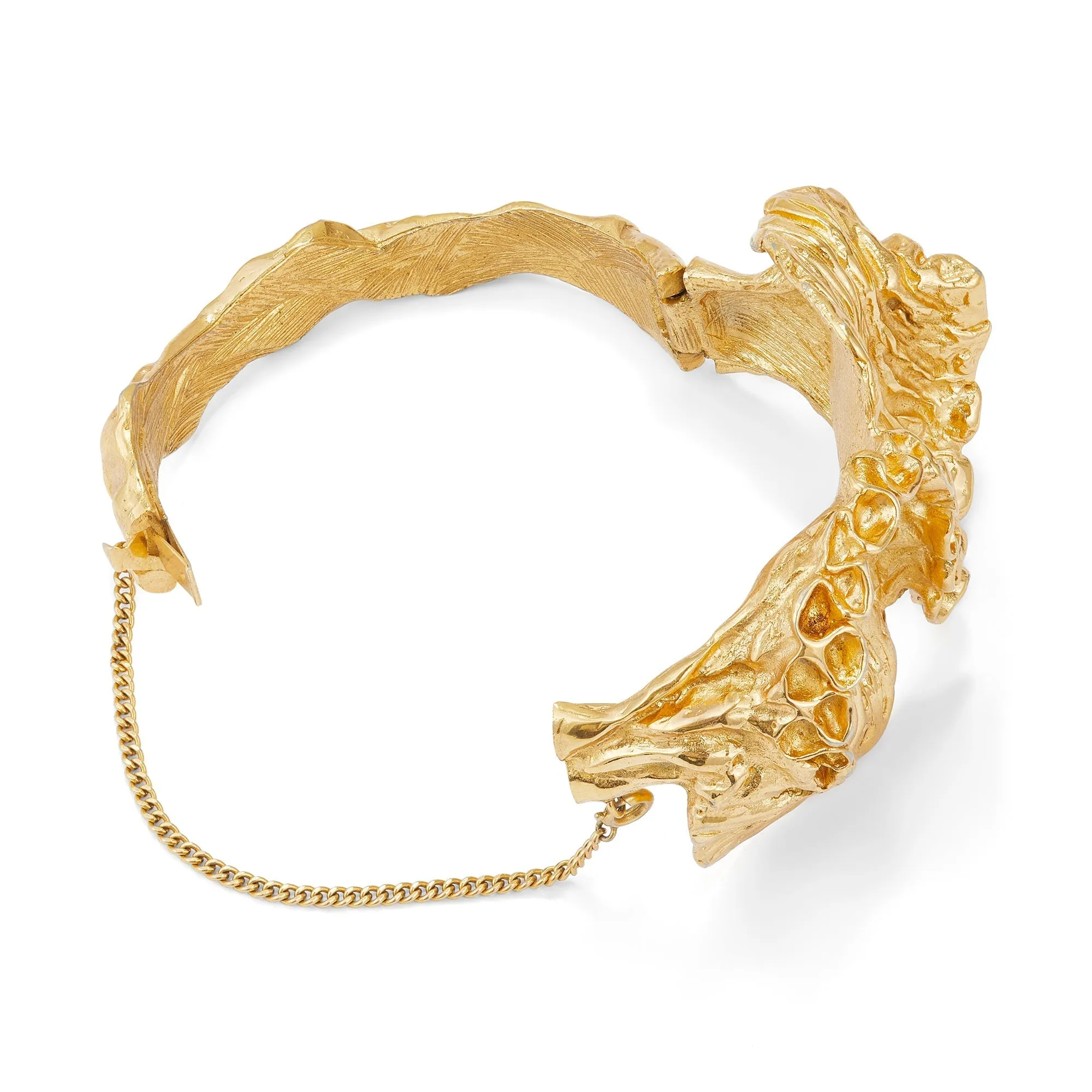 1960s Trifari Textured Gold Tone Bracelet