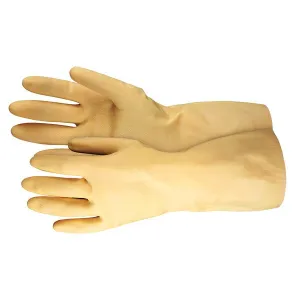 5180E MCR Safety Canners Gloves, Medium, Latex, Amber, 12 Inch L, Straight Cuff