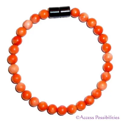 6mm Bamboo Coral Gemstone Anklet