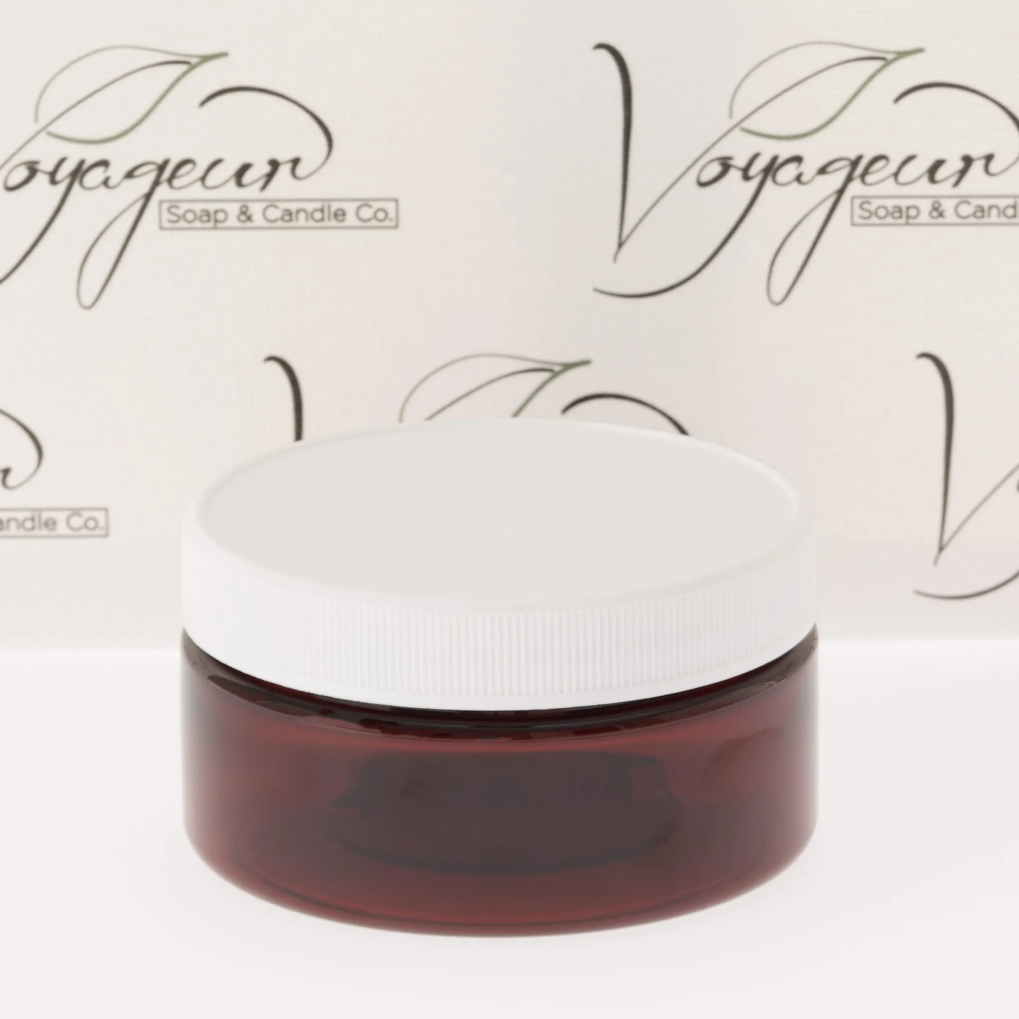8 oz Amber Shallow Jar with 89-400 Neck