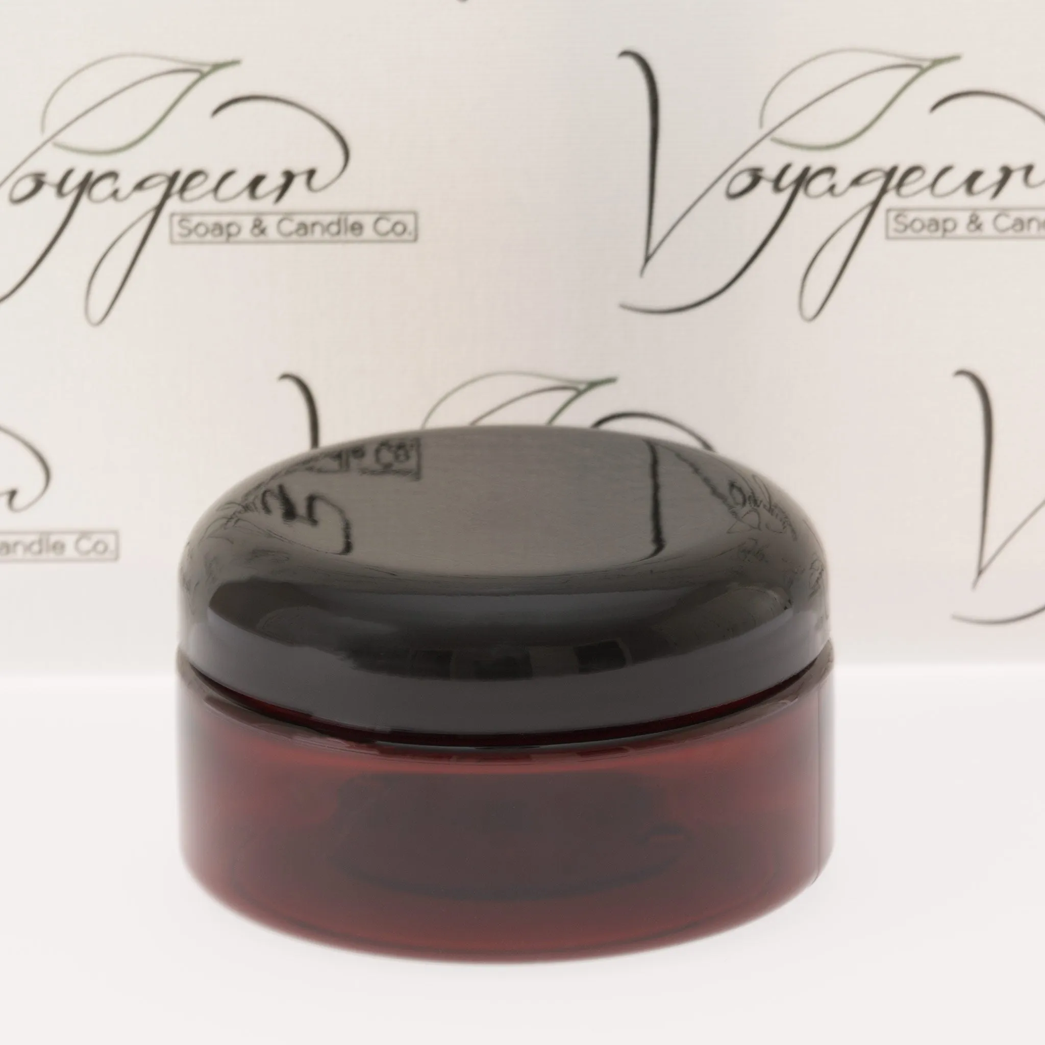 8 oz Amber Shallow Jar with 89-400 Neck