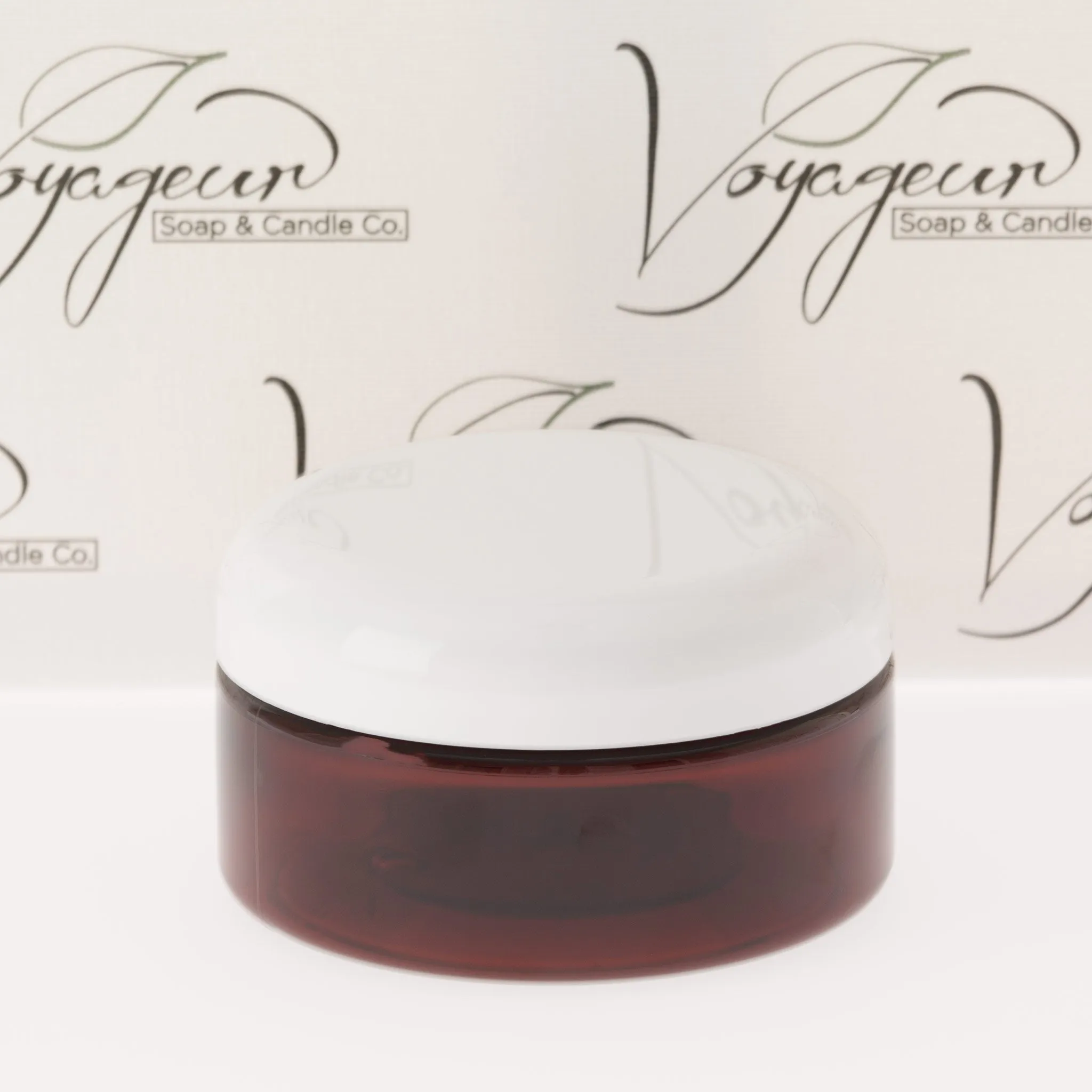 8 oz Amber Shallow Jar with 89-400 Neck