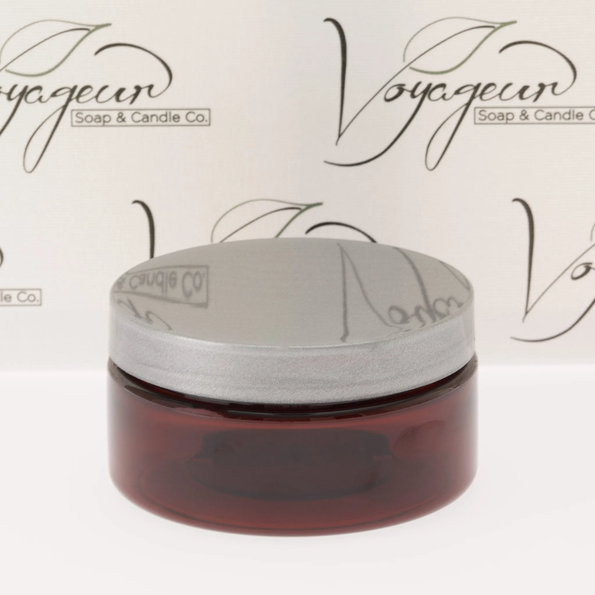 8 oz Amber Shallow Jar with 89-400 Neck