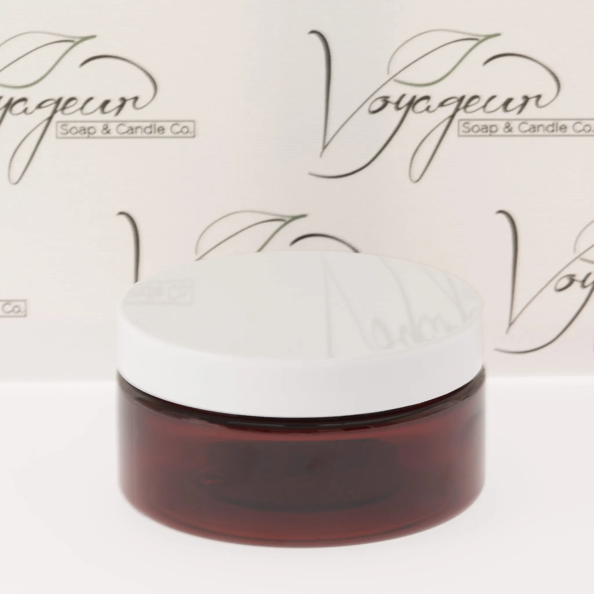 8 oz Amber Shallow Jar with 89-400 Neck