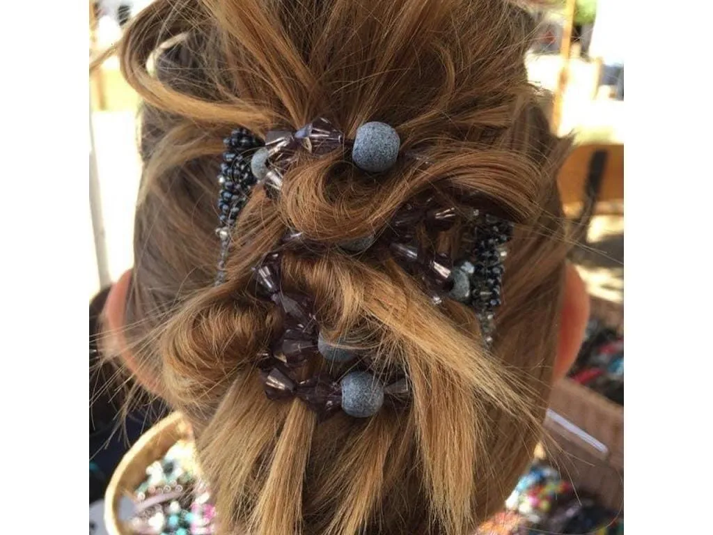 African Butterfly Wire Hair Clip - 7 Tong 437