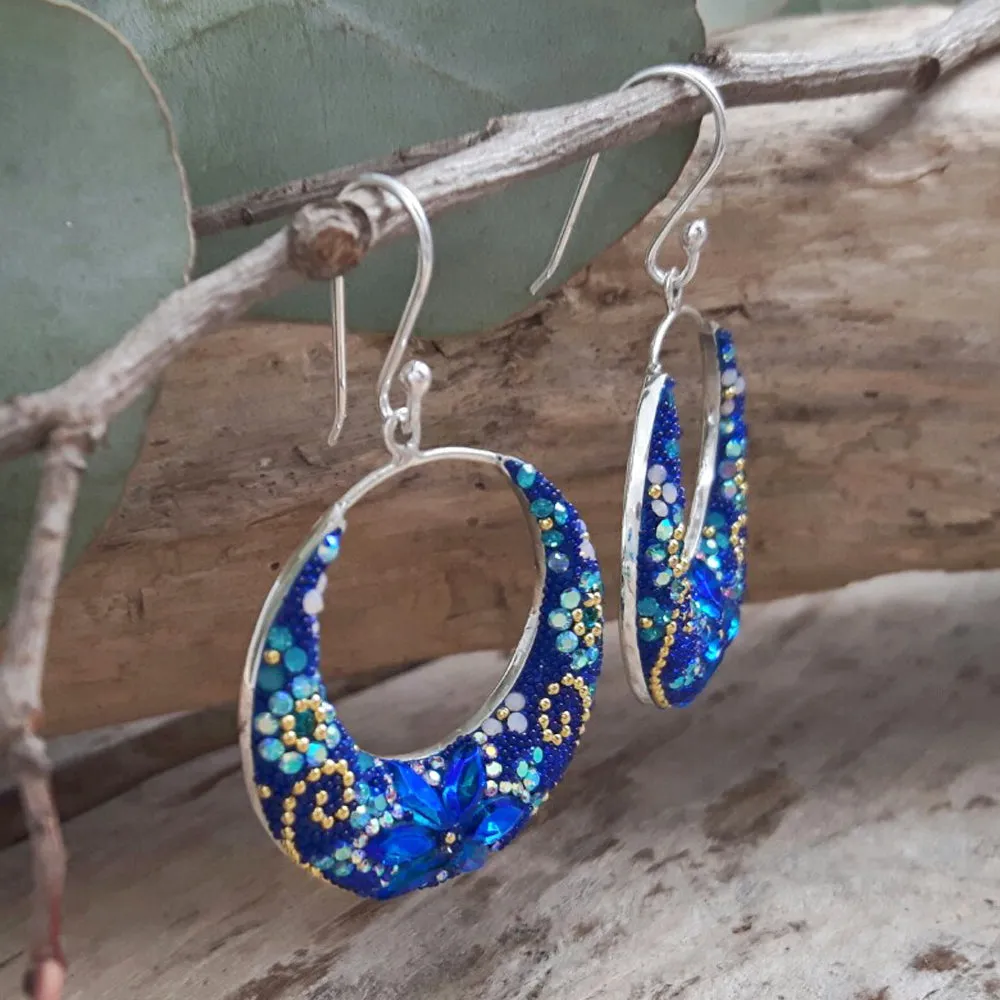 Allegra Hoop Sapphire Dream Earrings