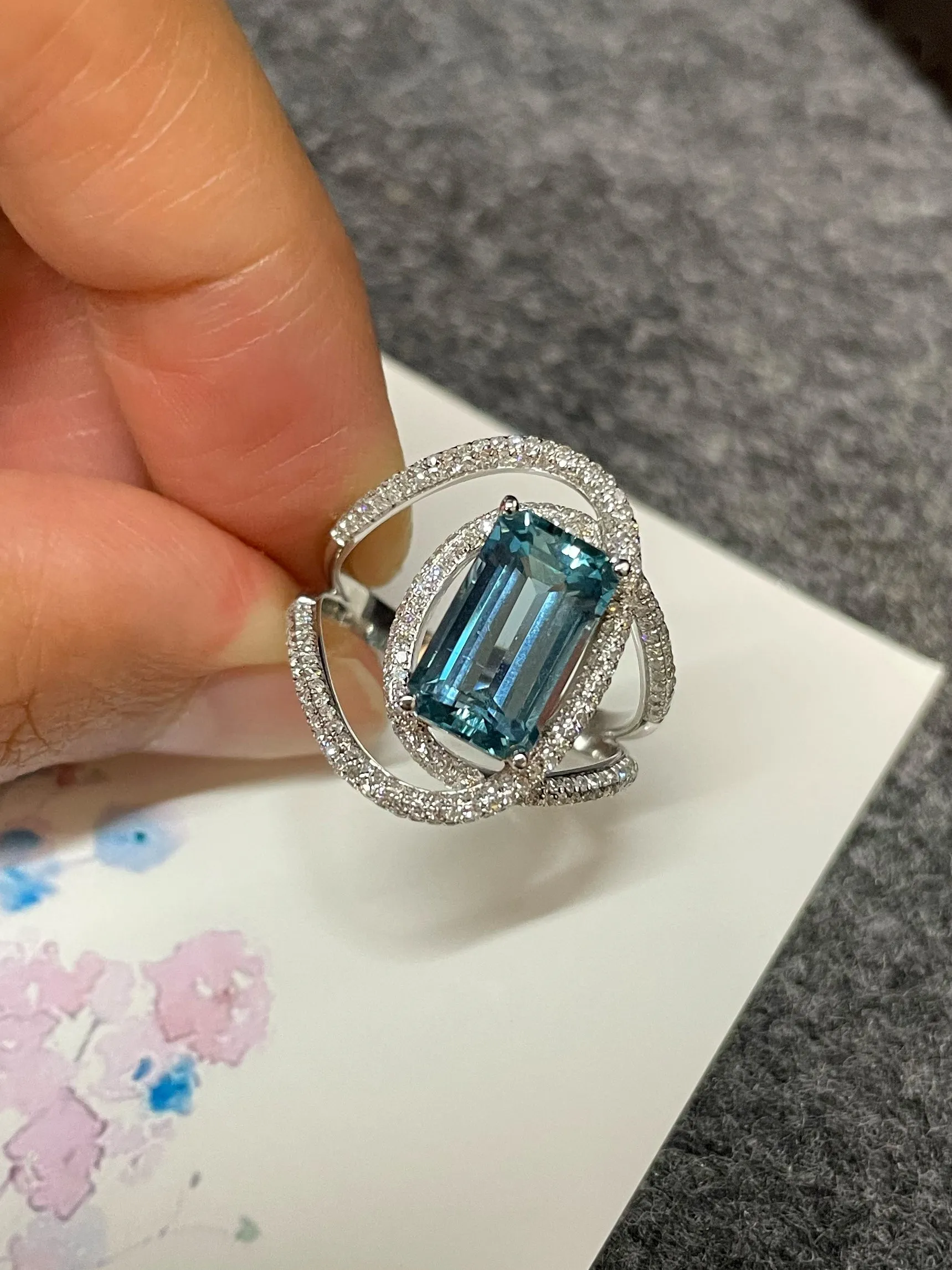 Aquamarine Ring - 3.23CT (NJR183)