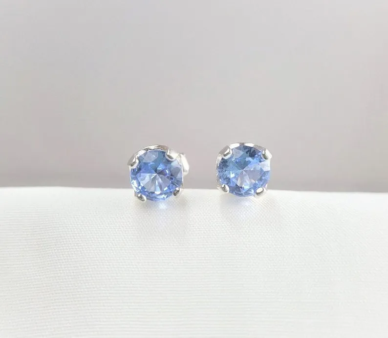 Aquamarine Stud Earrings