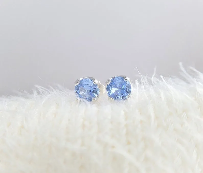 Aquamarine Stud Earrings
