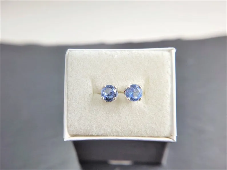 Aquamarine Stud Earrings