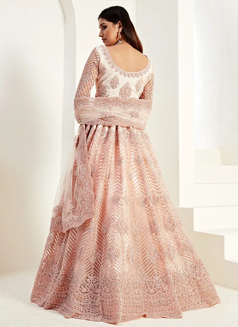 Baby Pink Designer Wedding Lehenga Choli
