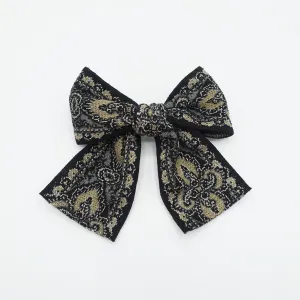 baroque jacquard bow antique style pattern knit Fall Winter hair accessory for women
