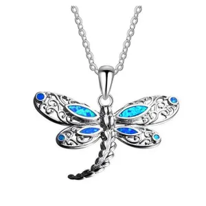 Beach Blue Fire Opal Pendant Necklace in Various Designs