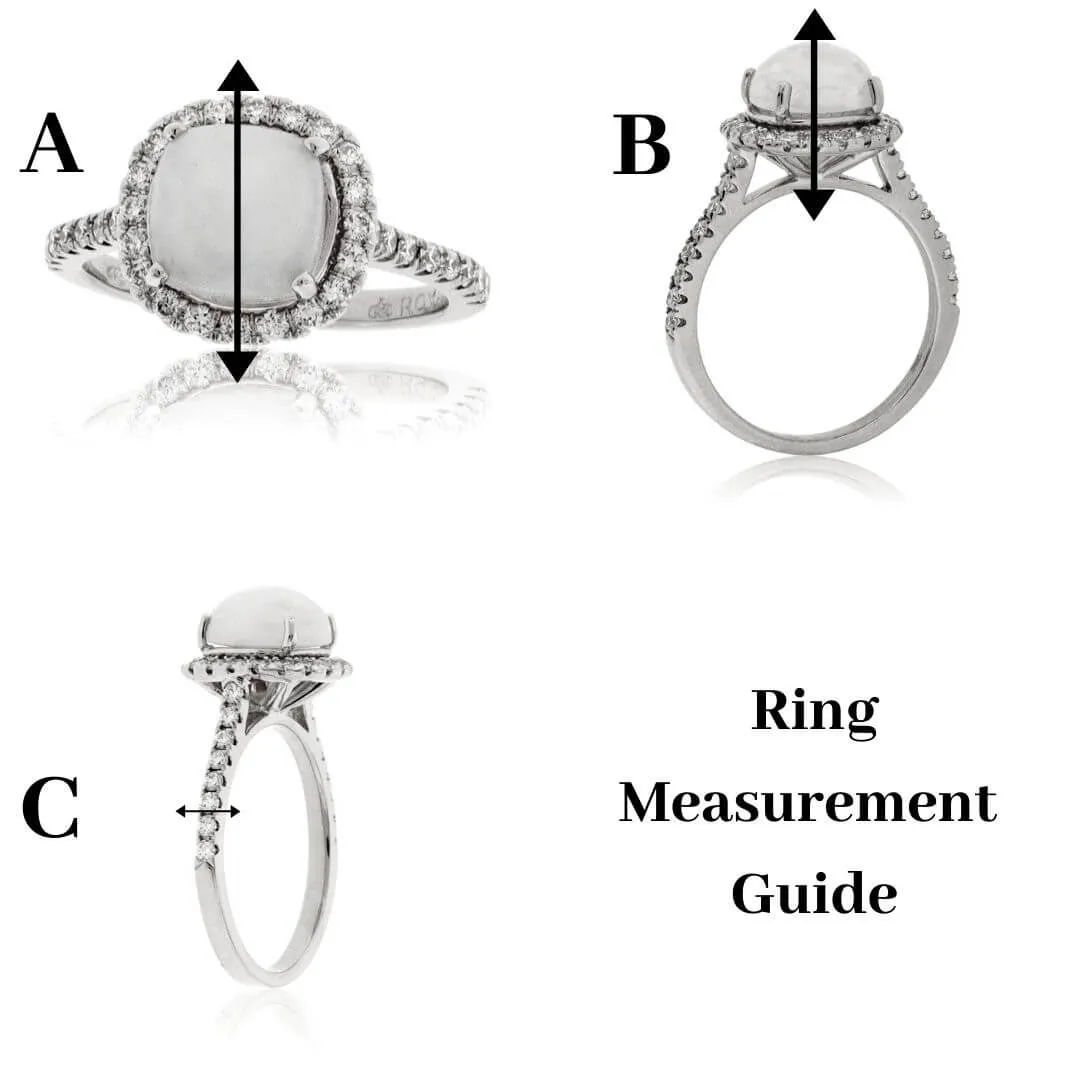 Blue Zircon, Diamond Halo and Baguette Diamond Accented Ring