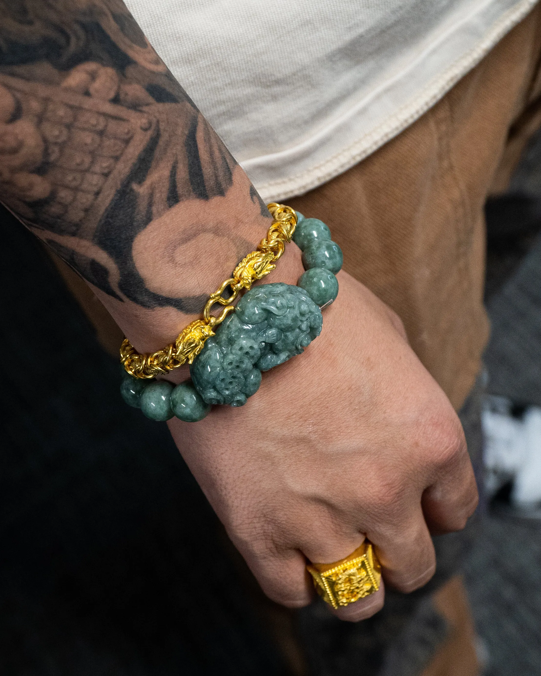 Bracelet - Pixiu Green Jade