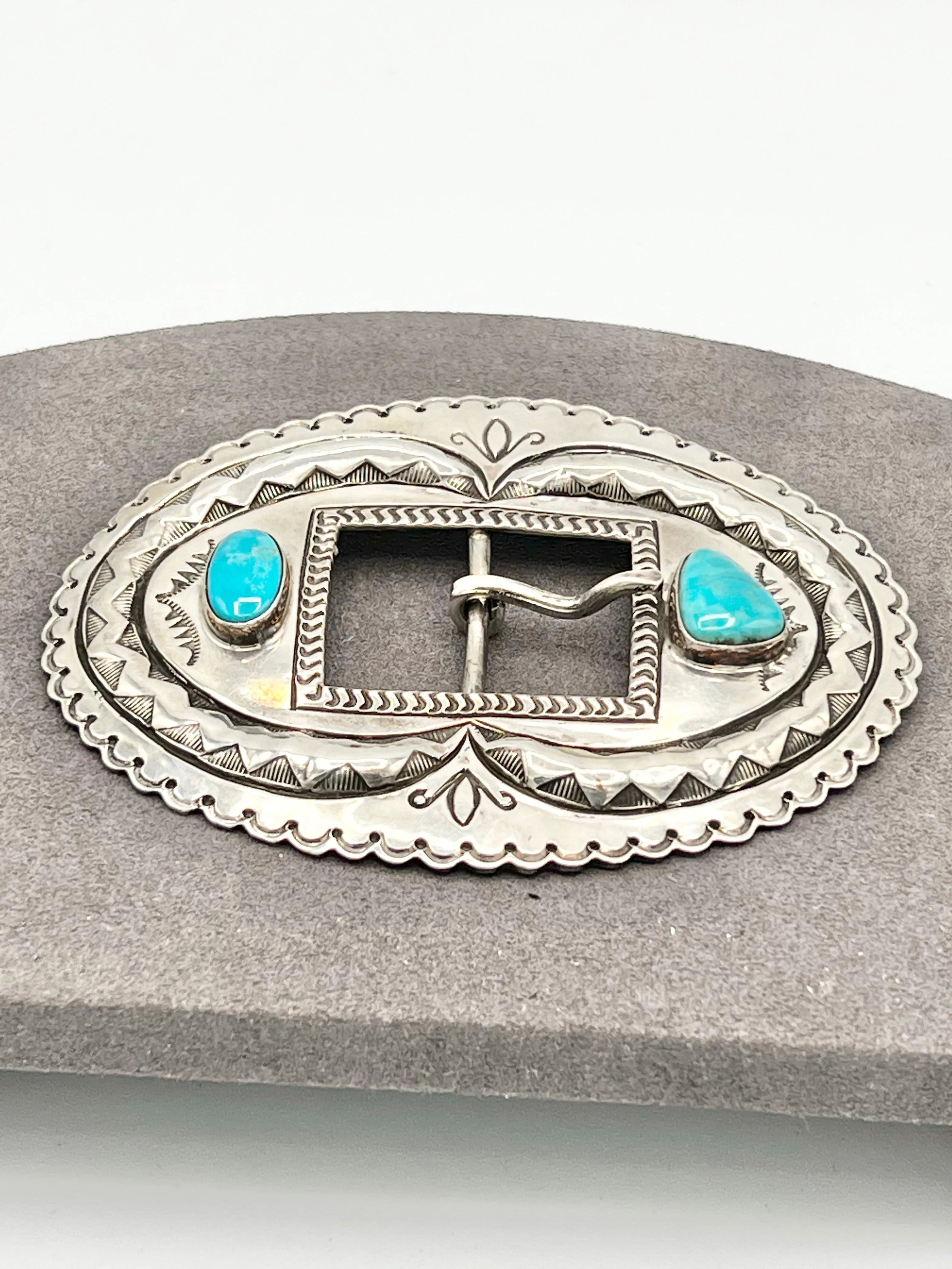 Buckle- Two Stone, Sterling Silver