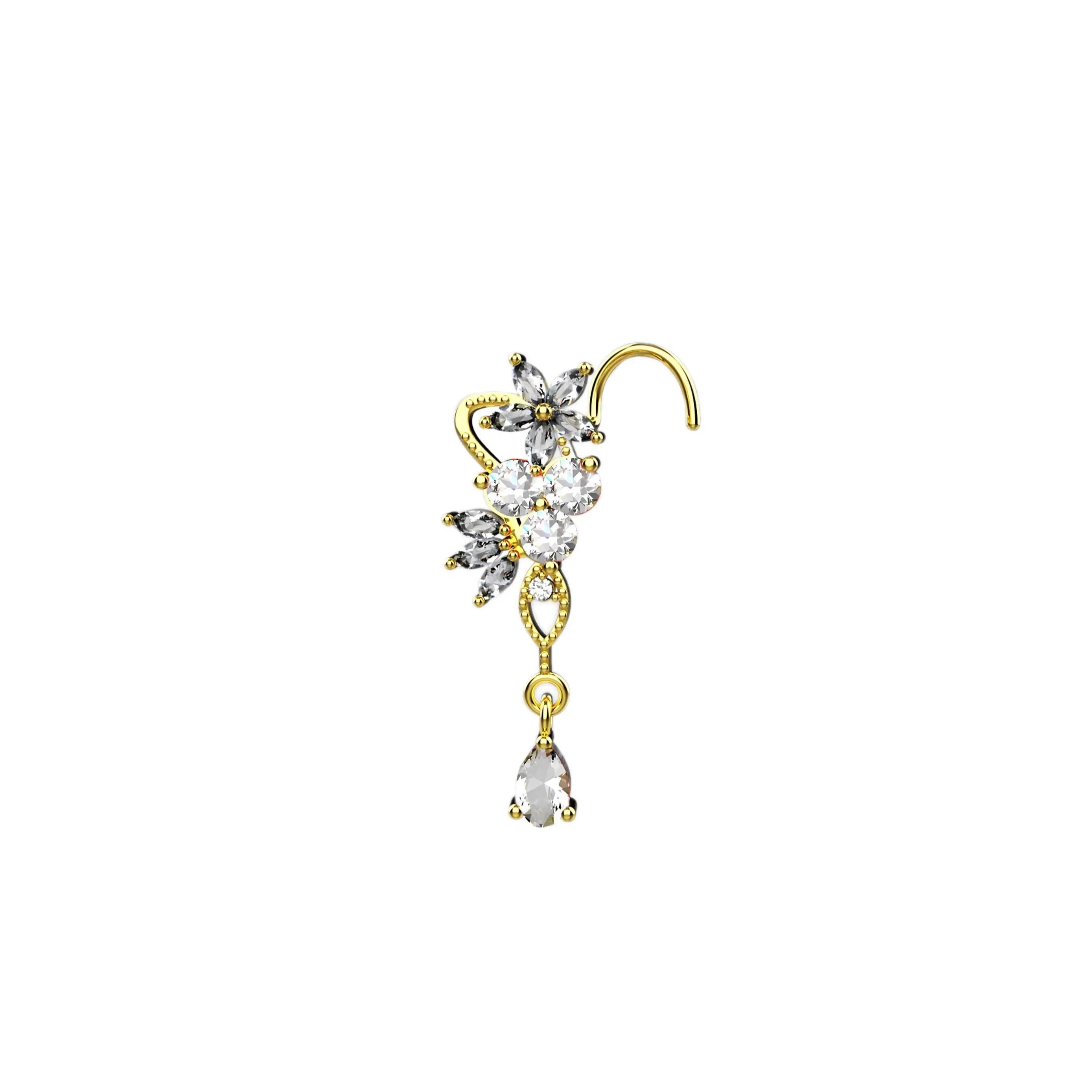 Dangle Nose Ring Piercing – Gold Jewelry for Women