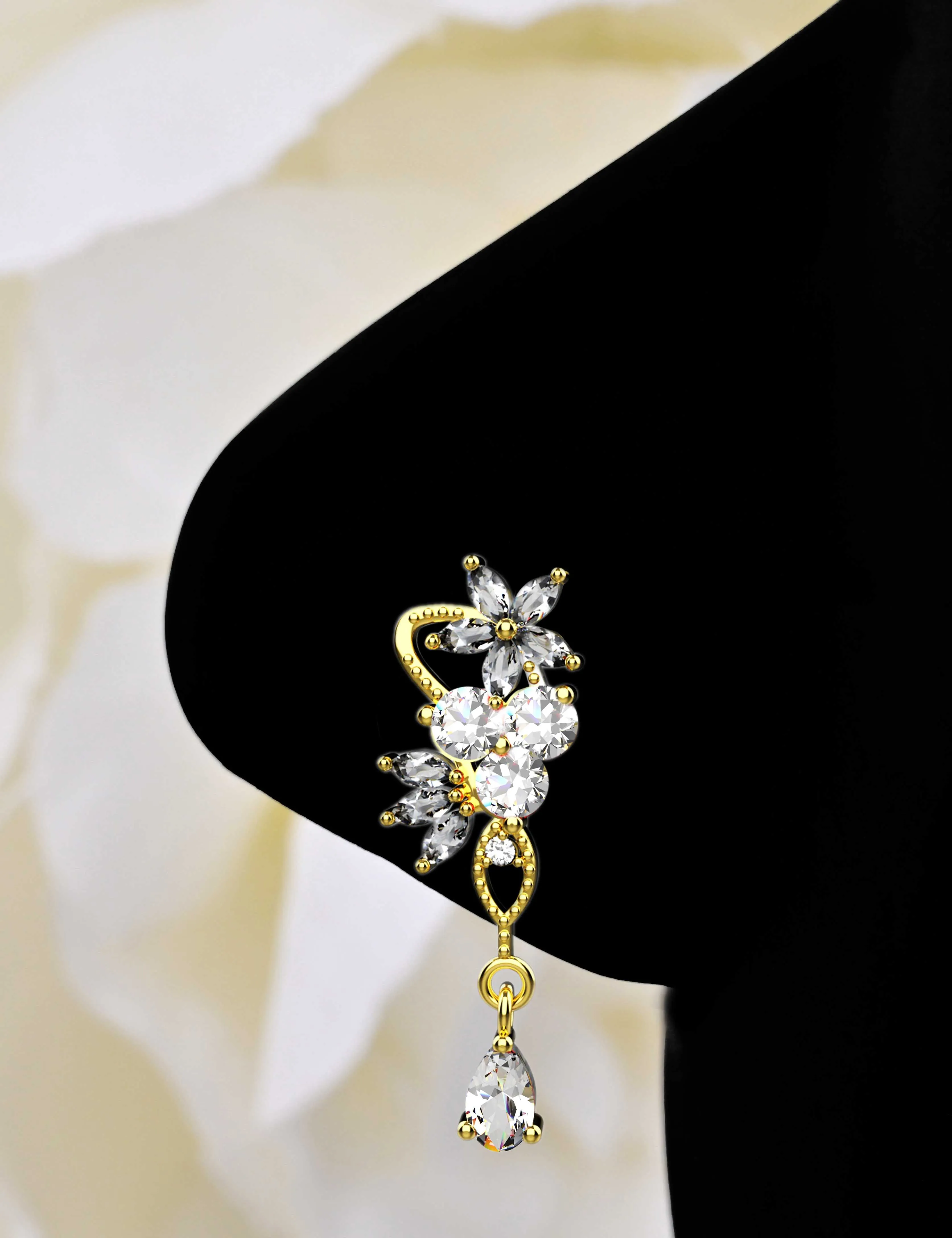 Dangle Nose Ring Piercing – Gold Jewelry for Women