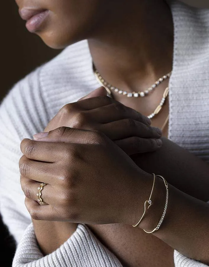 Diamond Luna Cuff Bracelet