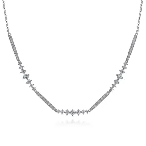 Gabriel & Co. Graduating Diamonds & Bar Necklace
