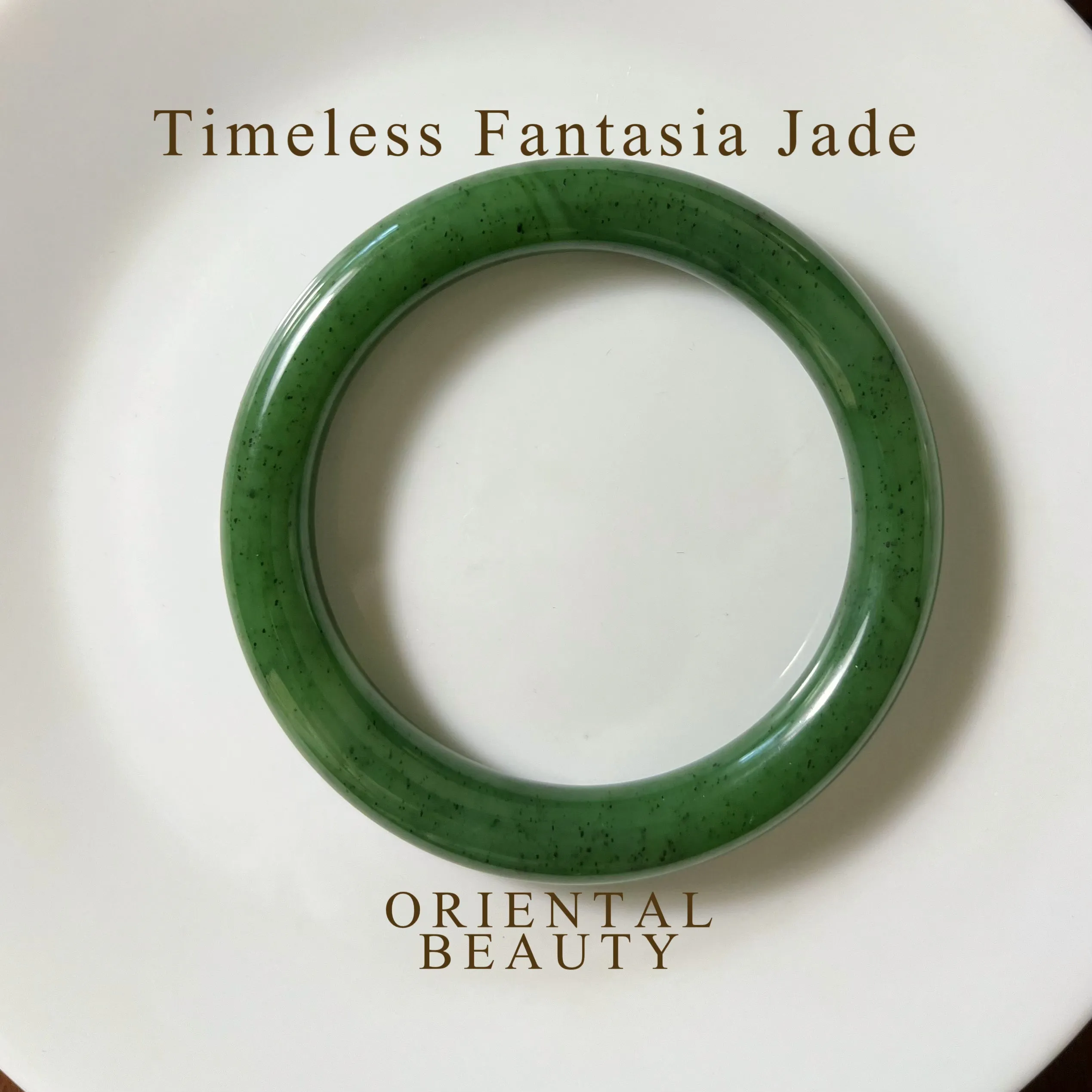 Genuine Siberian nephrite jade Bracelet bangle - 55mm inner diameter