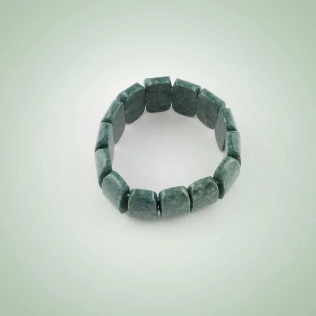 Green jade tablet Bracelet