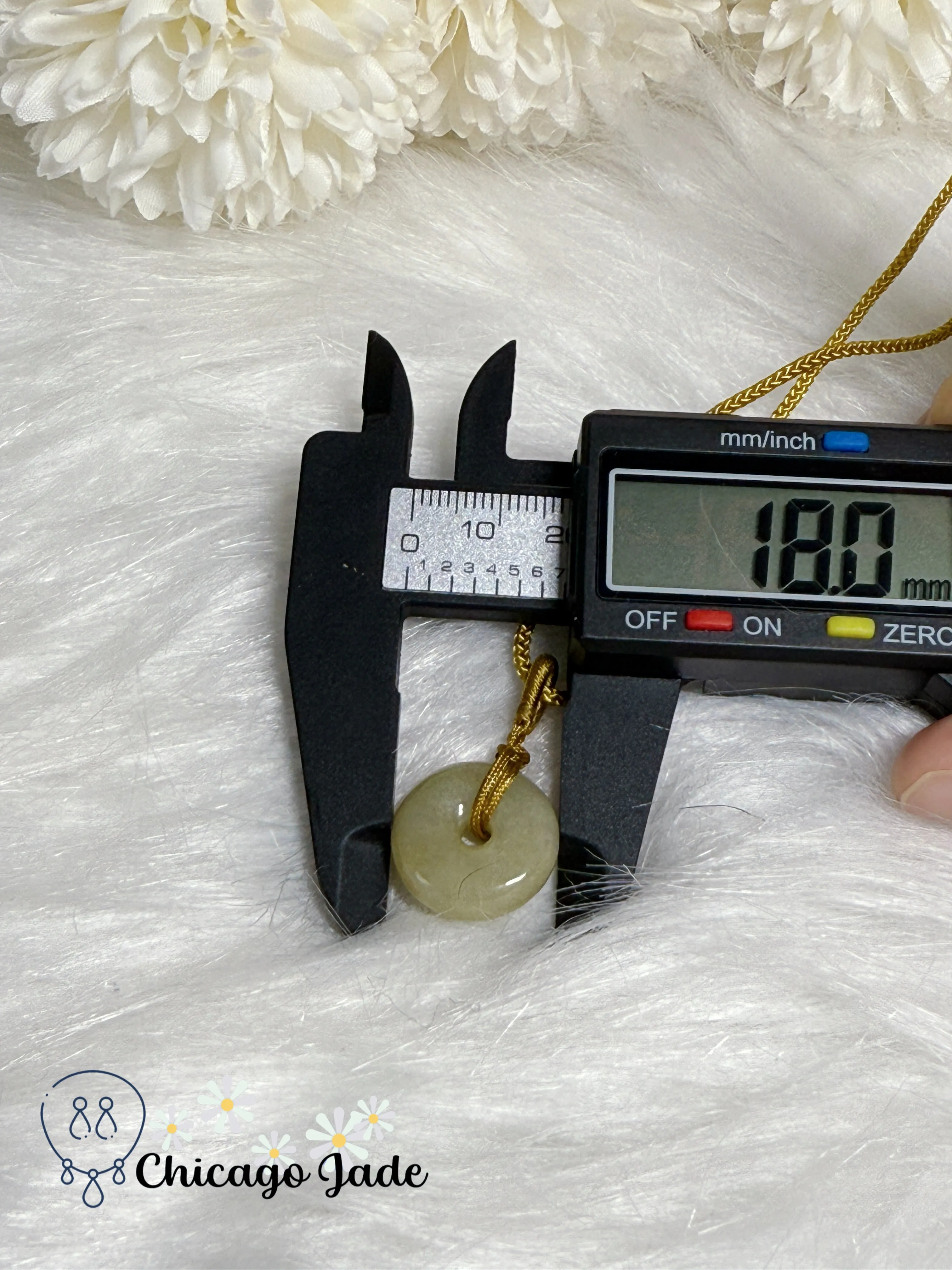 Icy Yellow Pendant with Matching Thread Handmade Grade A Type A Authentic Untreated Burma Brings Luck and Safety