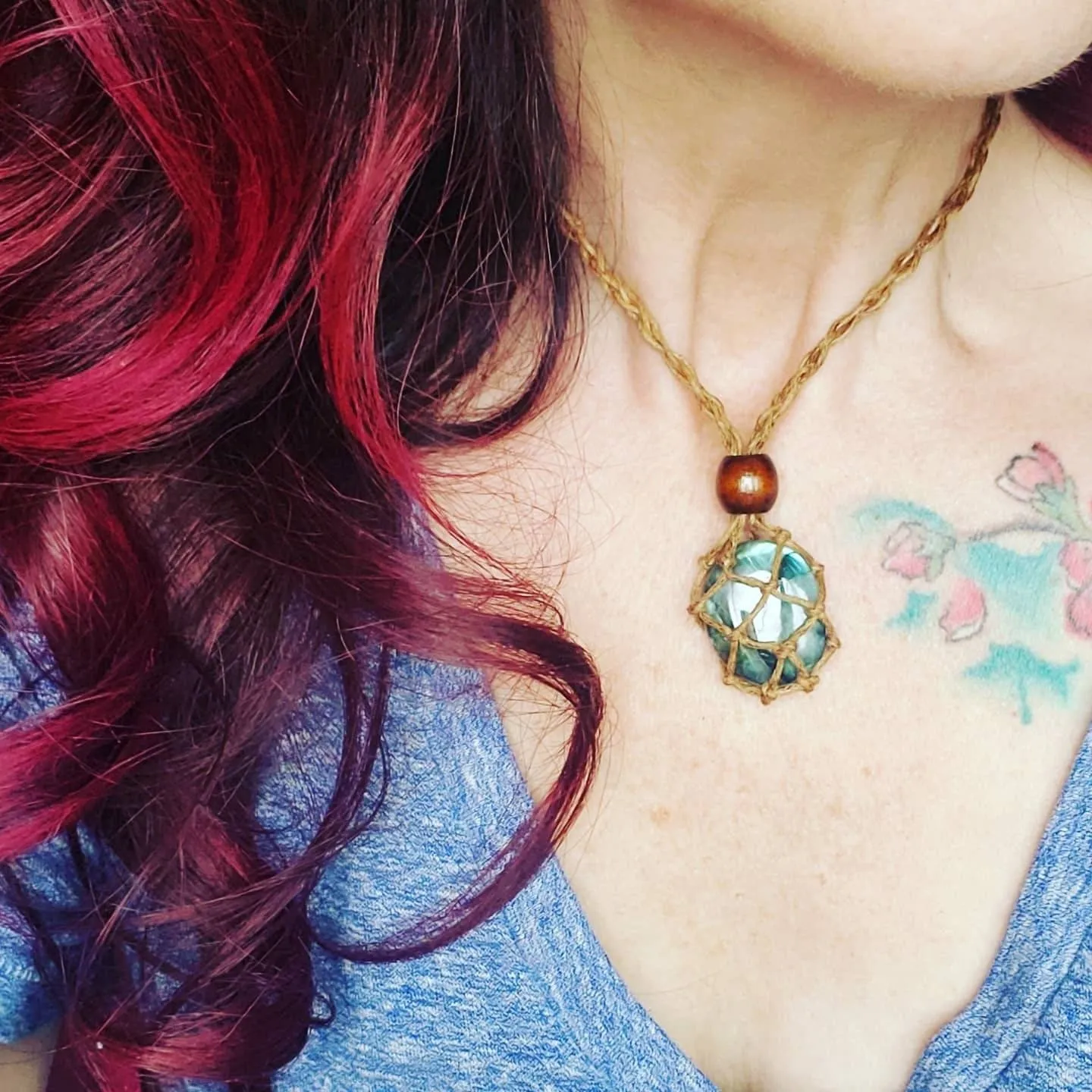 Interchangeable Stone and Crystal Necklace Pouch 18  Stone Options . * . Chakra, Healing | Adjustable | Hemp | Handmade!
