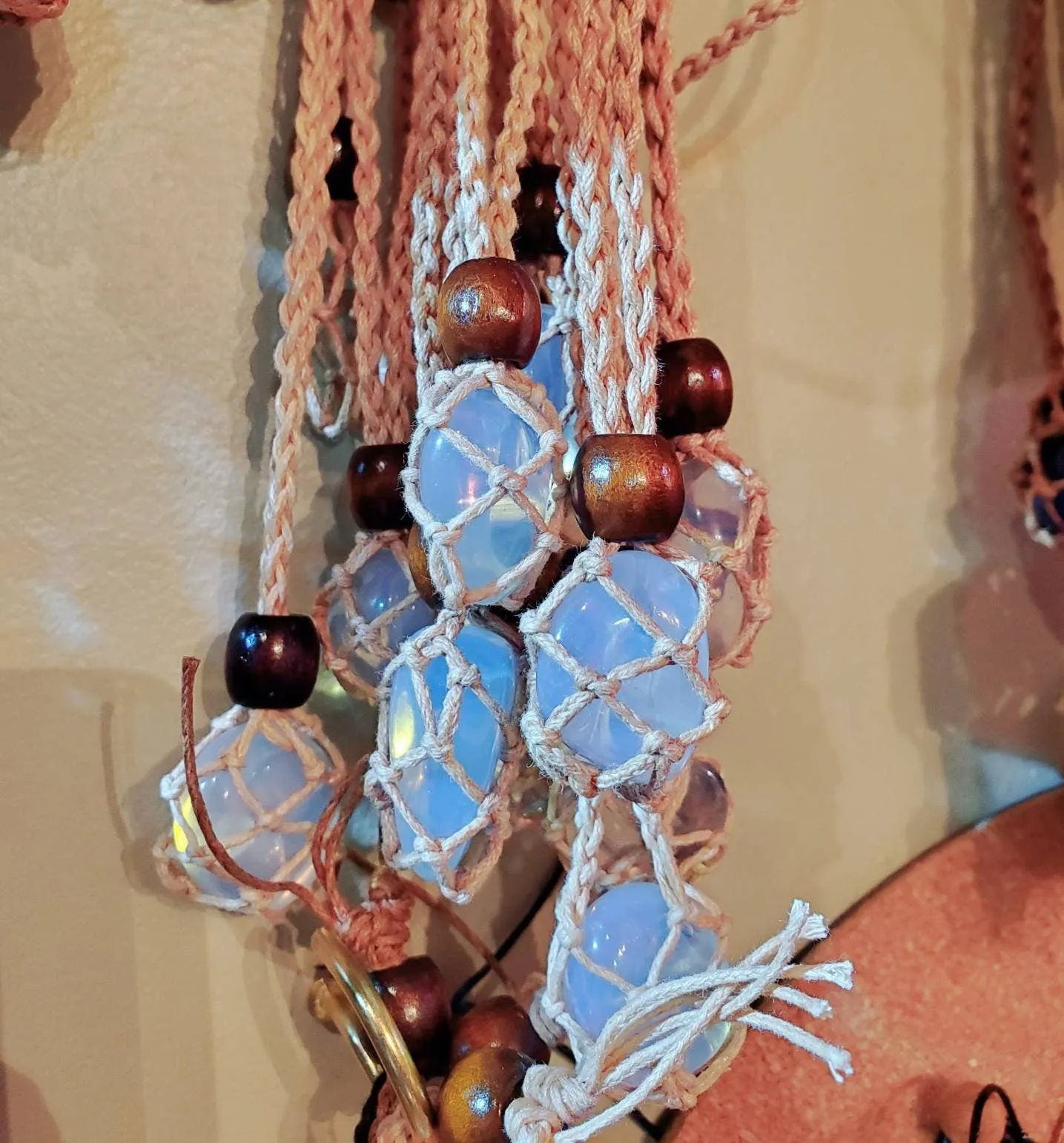 Interchangeable Stone and Crystal Necklace Pouch 18  Stone Options . * . Chakra, Healing | Adjustable | Hemp | Handmade!