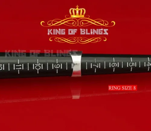 King Of Bling'sWhite Cubic Zirconia 2.20ct Hip Hop Rapper Fashion Luxury Rings Men's Size 8