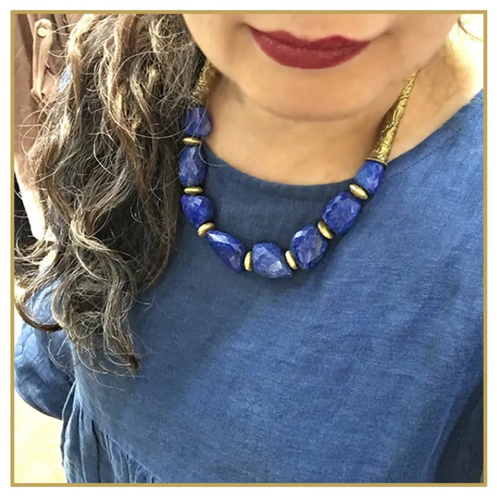 Lapis Lazuli Nugget Necklace