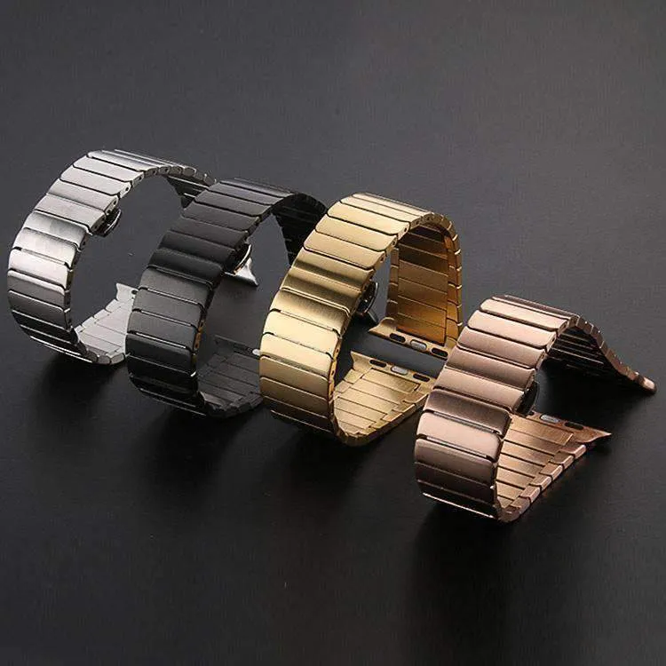 Luxury Stainless Steel Link Bracelet Minimal Band w/ Adapters