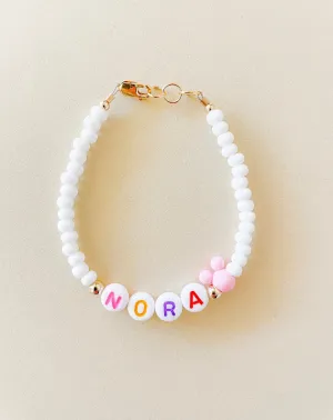 Mickey ear custom name bracelet