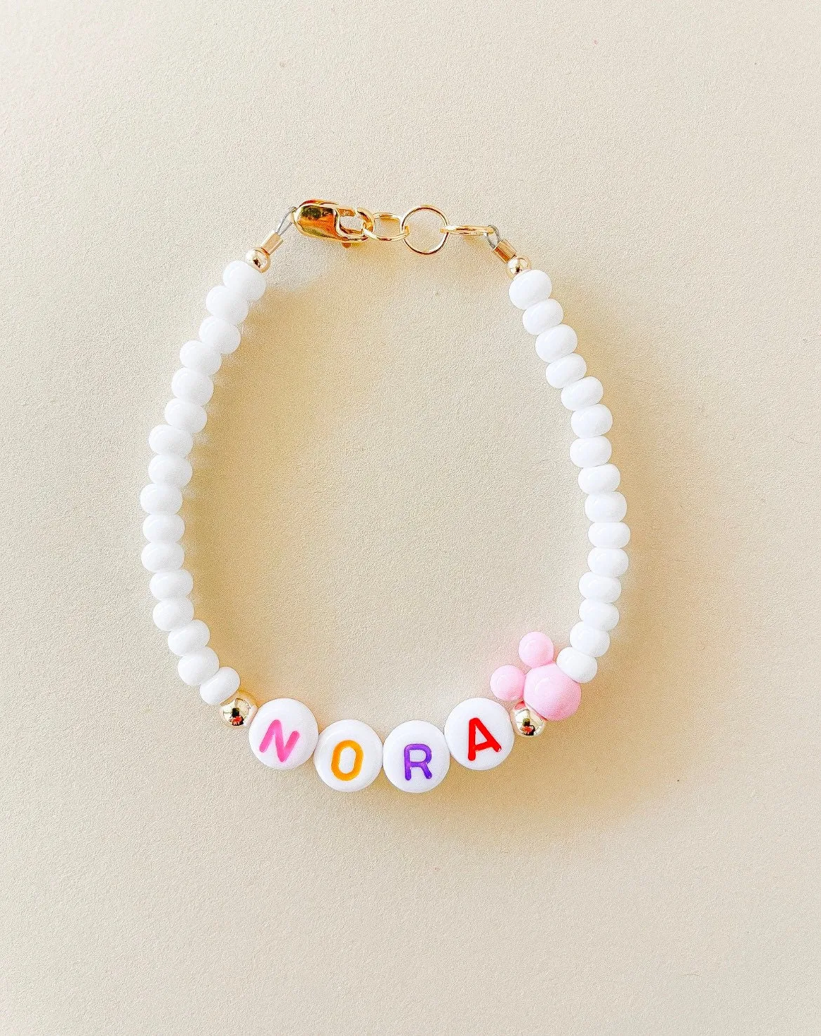 Mickey ear custom name bracelet