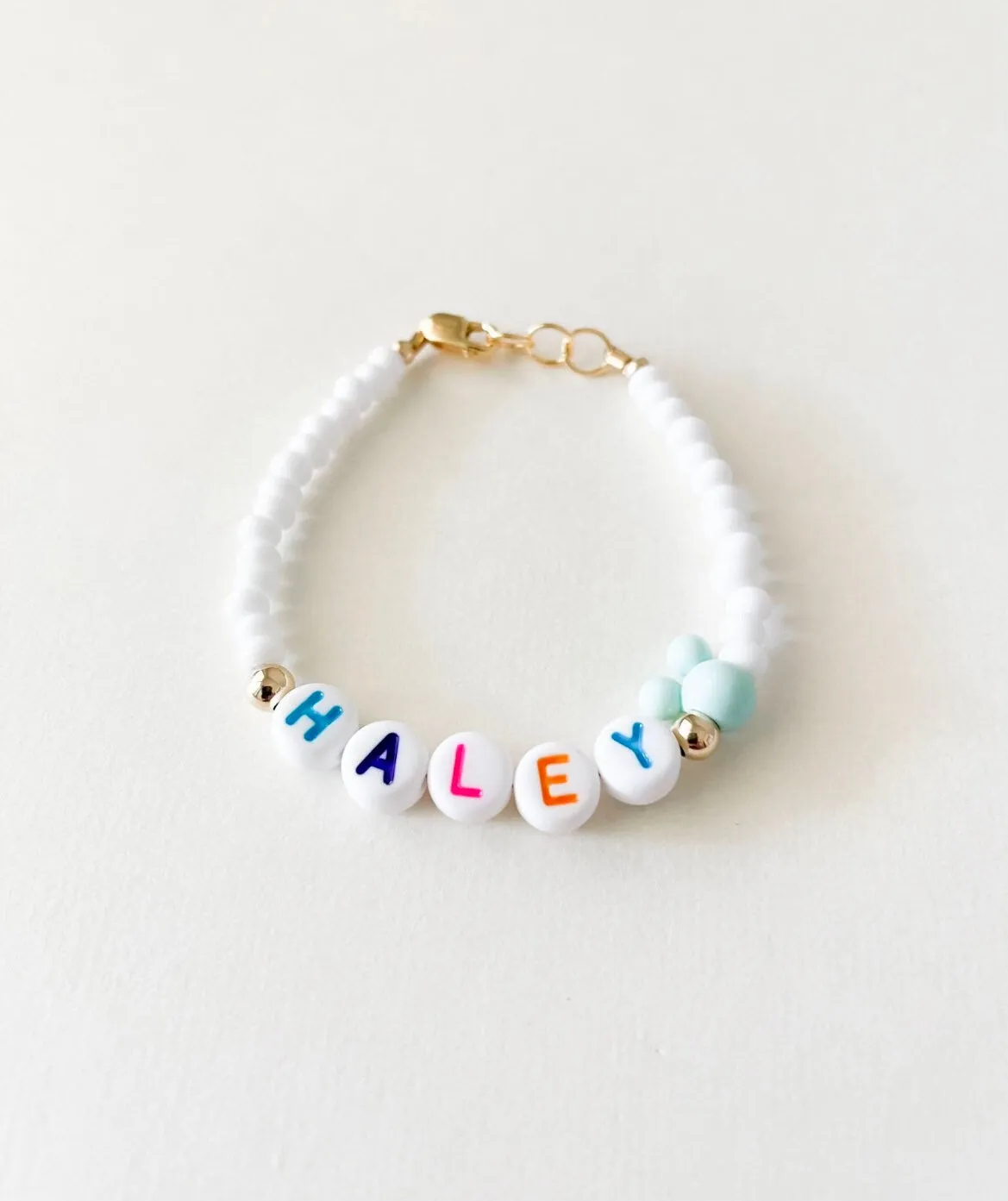 Mickey ear custom name bracelet