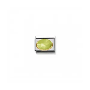 Nomination Classic Faceted Jade Link - Gold/Green ~ 030515/06