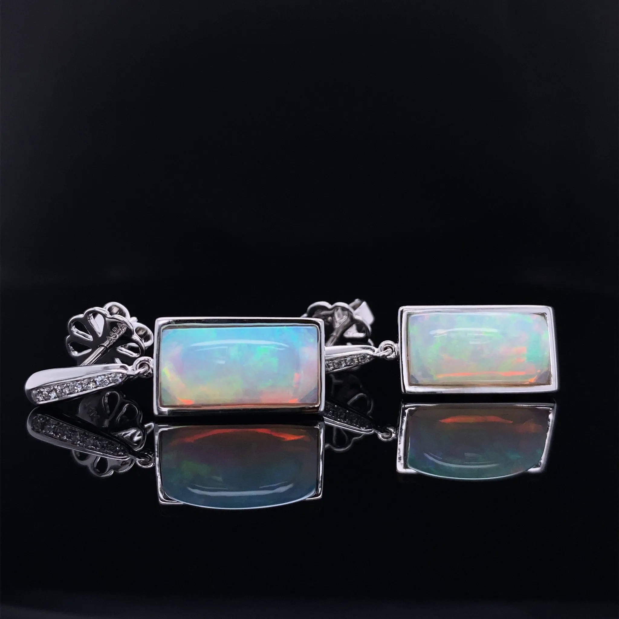 Northern Lights Fiery Opal Drop Earrings