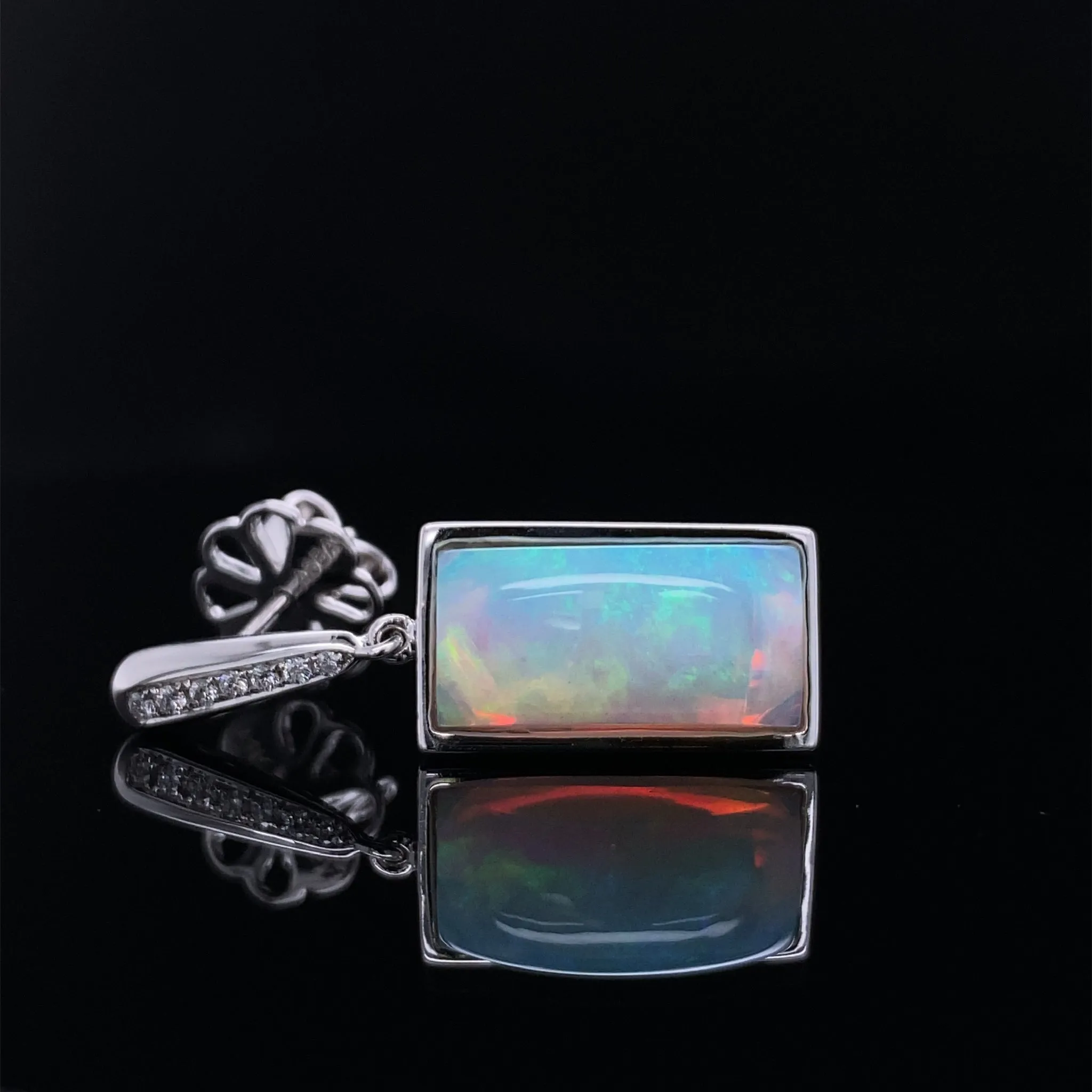 Northern Lights Fiery Opal Drop Earrings