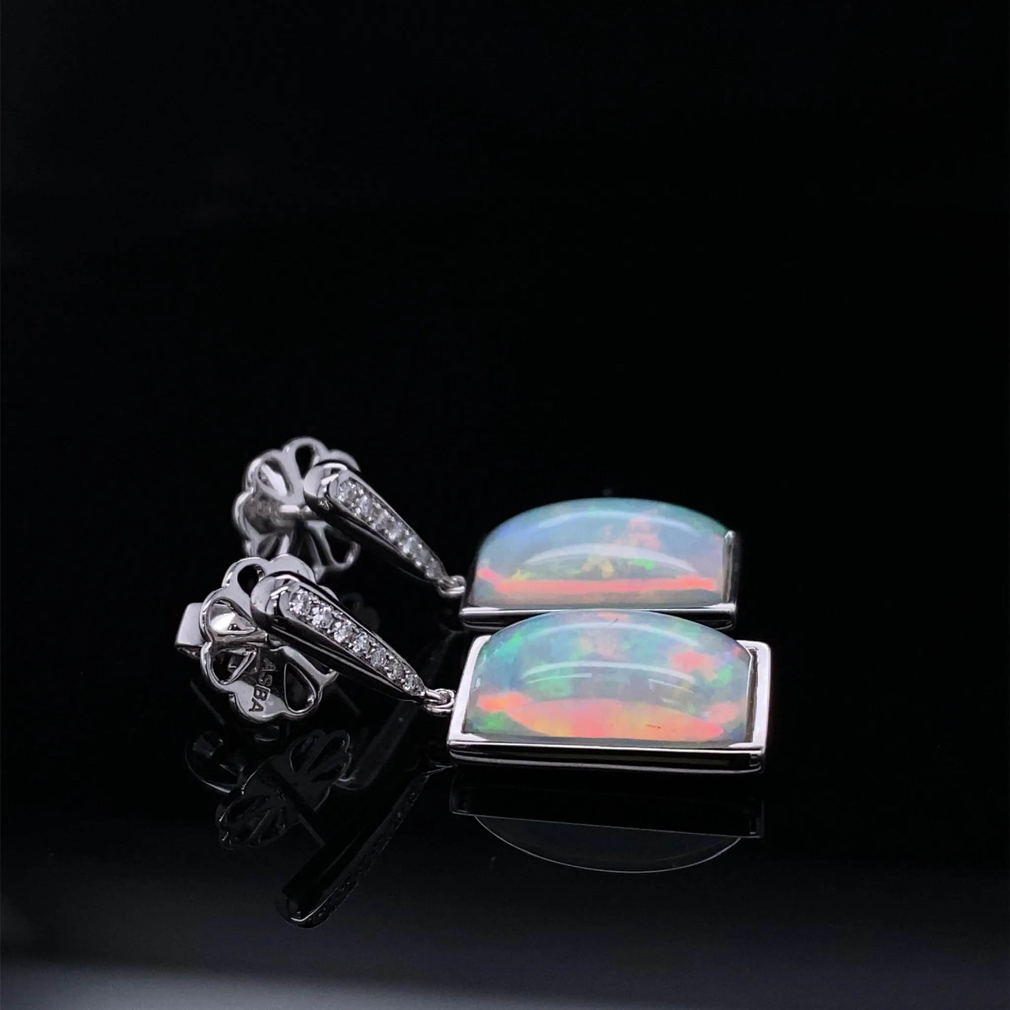 Northern Lights Fiery Opal Drop Earrings