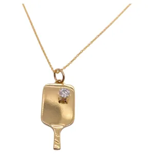 Pickleball Paddle Diamond Necklace