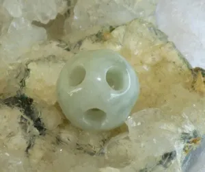 Precious Round Hollow Carved Big Jadeite Bead for Pendant or Pandora Bracelet