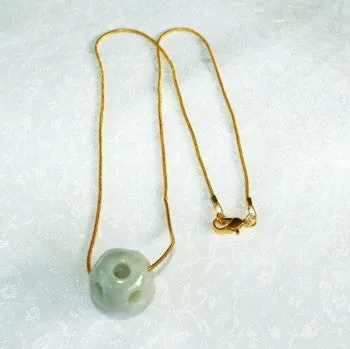 Precious Round Hollow Carved Big Jadeite Bead for Pendant or Pandora Bracelet