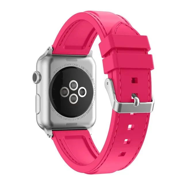 Silicone Belt  For Apple Watch band Series Colored Rubber Strap wristband iWatch 38mm 40mm 42mm 44mm Sport Bracelet |Watchbands| Unisex