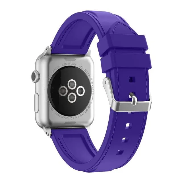 Silicone Belt  For Apple Watch band Series Colored Rubber Strap wristband iWatch 38mm 40mm 42mm 44mm Sport Bracelet |Watchbands| Unisex