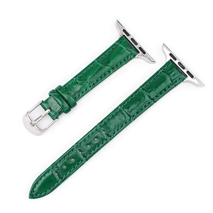 Slim Thin Leather Strap for Apple Watch Band Series Bracelet Strap Texture iWatch 38mm 40mm 41mm 42mm 44mm 45mm Lady Wristband |Watchbands|