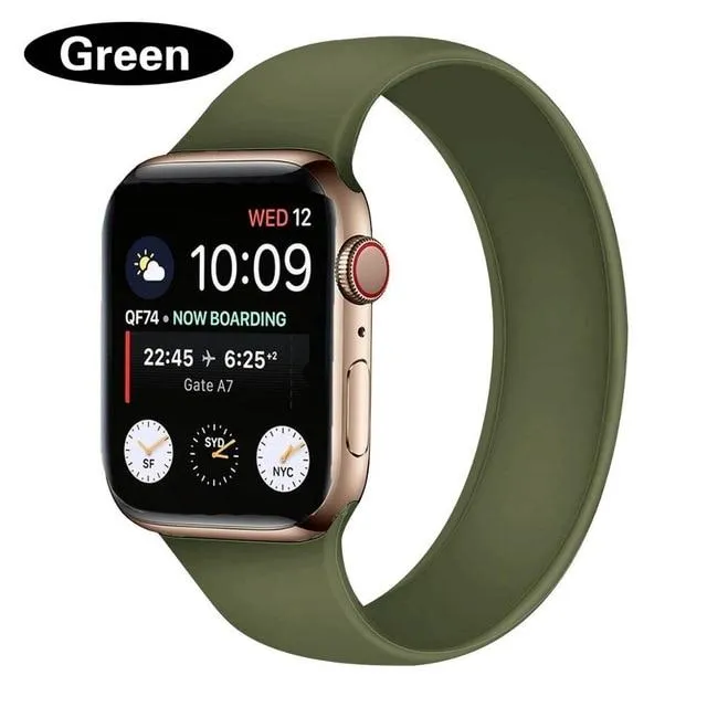 Solo Strap Series 7 6 5 Elastic Belt Silicone Loop Bracelet Wristband