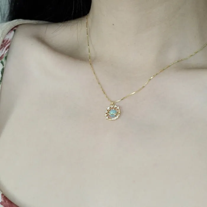 Starlit Aurora Necklace (Solid Silver)