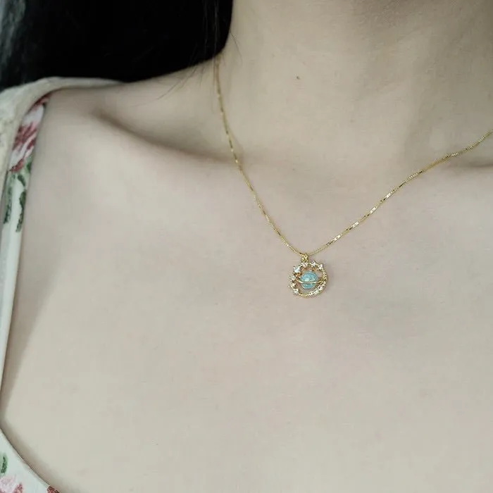 Starlit Aurora Necklace (Solid Silver)