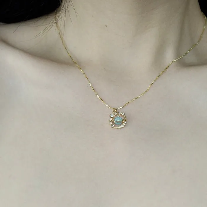 Starlit Aurora Necklace (Solid Silver)
